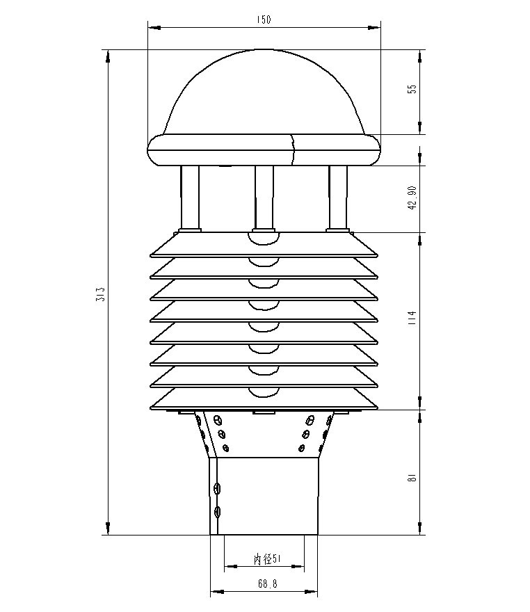 空气质量传感器产品尺寸图